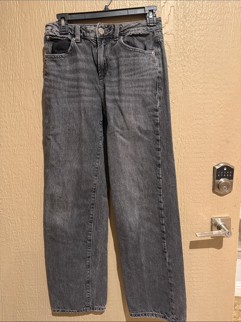 Garage Women's Straight Jeans in Washed Black - Picture 2 of 7